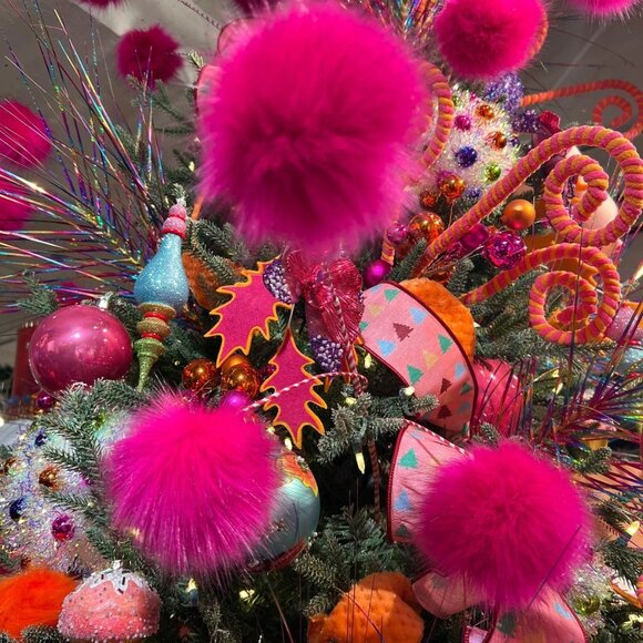 Lorax Fuzzy Truffle Trees Spray Pick Christmas Floral Arrangement Decoration - Picture 6 of 9